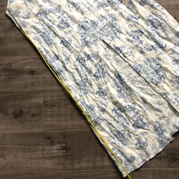 Reformation Monique Linen Dress in Teacup Blue Floral XL - Picture 9 of 12